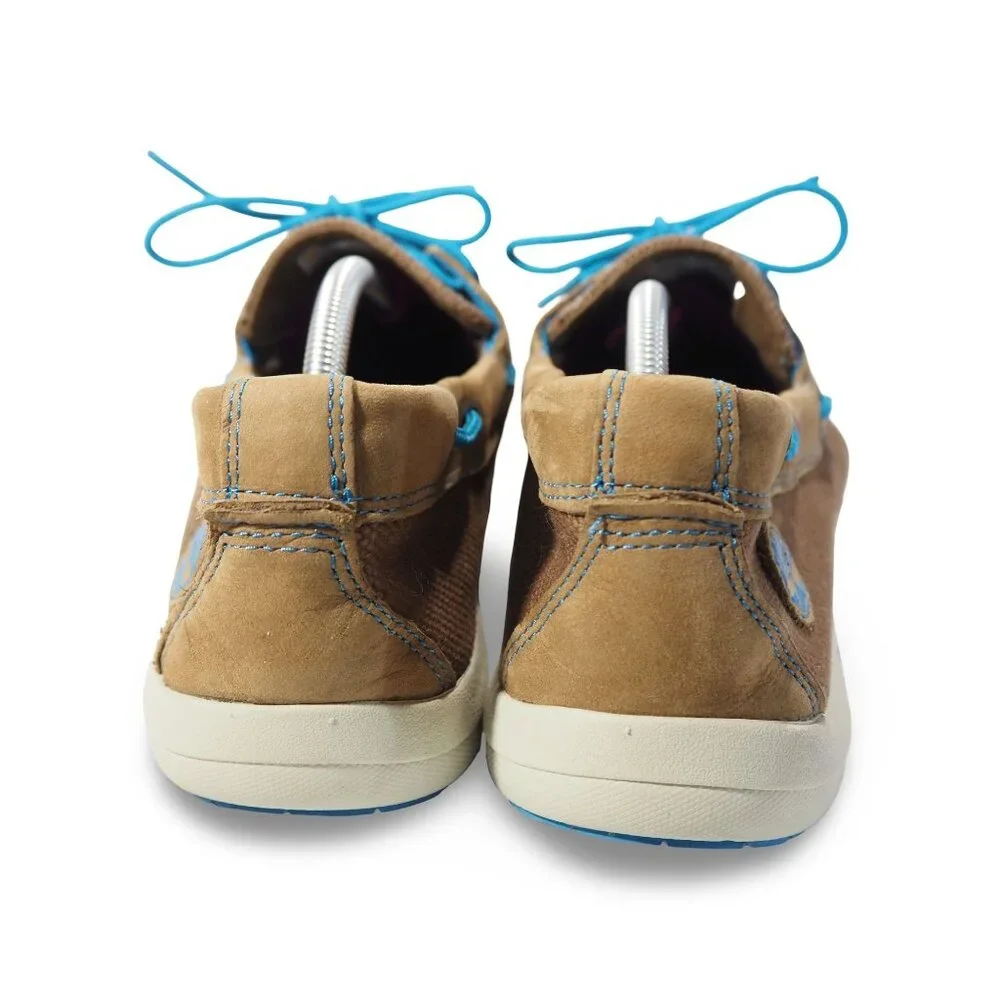 Timberland Canvas Slip-on Boat Shoes Men's 13 Brown / Blue‎ 3717A